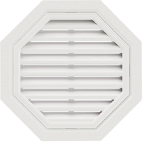 Восьмиугольная фронтонная вентиляционная решётка Белая Восьмиугольная фронтонная вентиляционная решётка Белая
